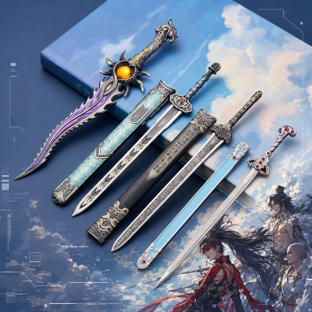 Cosplay Prop Katana - Katana Naraka Bladepoint de 11 pouces,