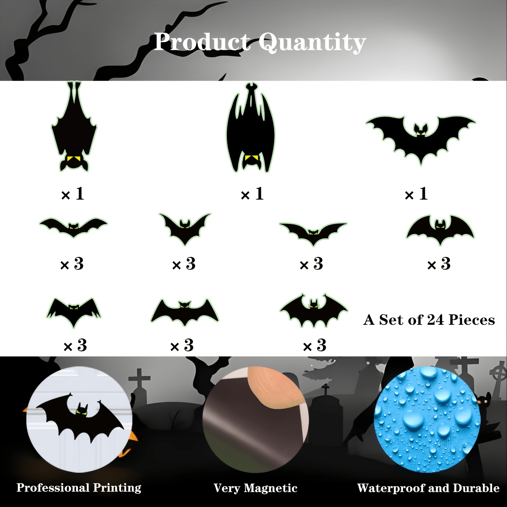 24 chauves-souris magnétiques  - Cosplay Bat Prop avis et prix